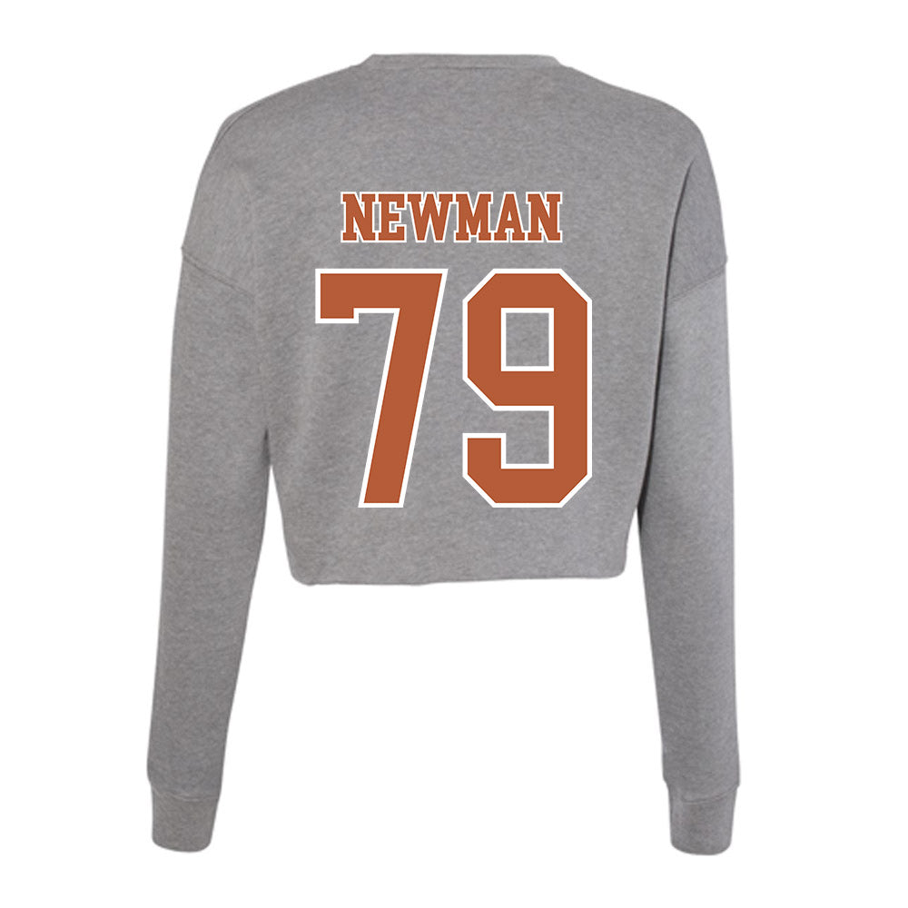 Texas - NCAA Football : Jonte Newman - Women's Cropped Crew Fleece-1
