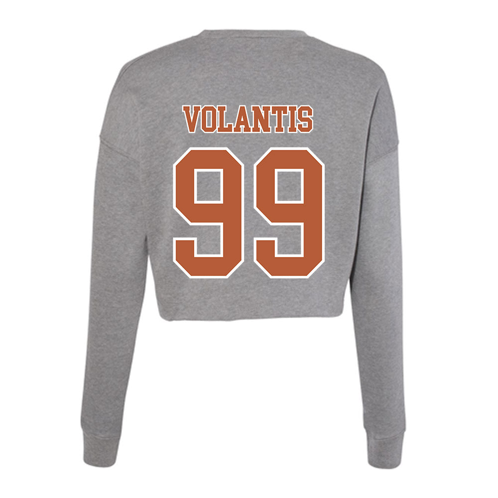 Texas - NCAA Baseball : Dylan Volantis - Women's Cropped Crew Fleece-1
