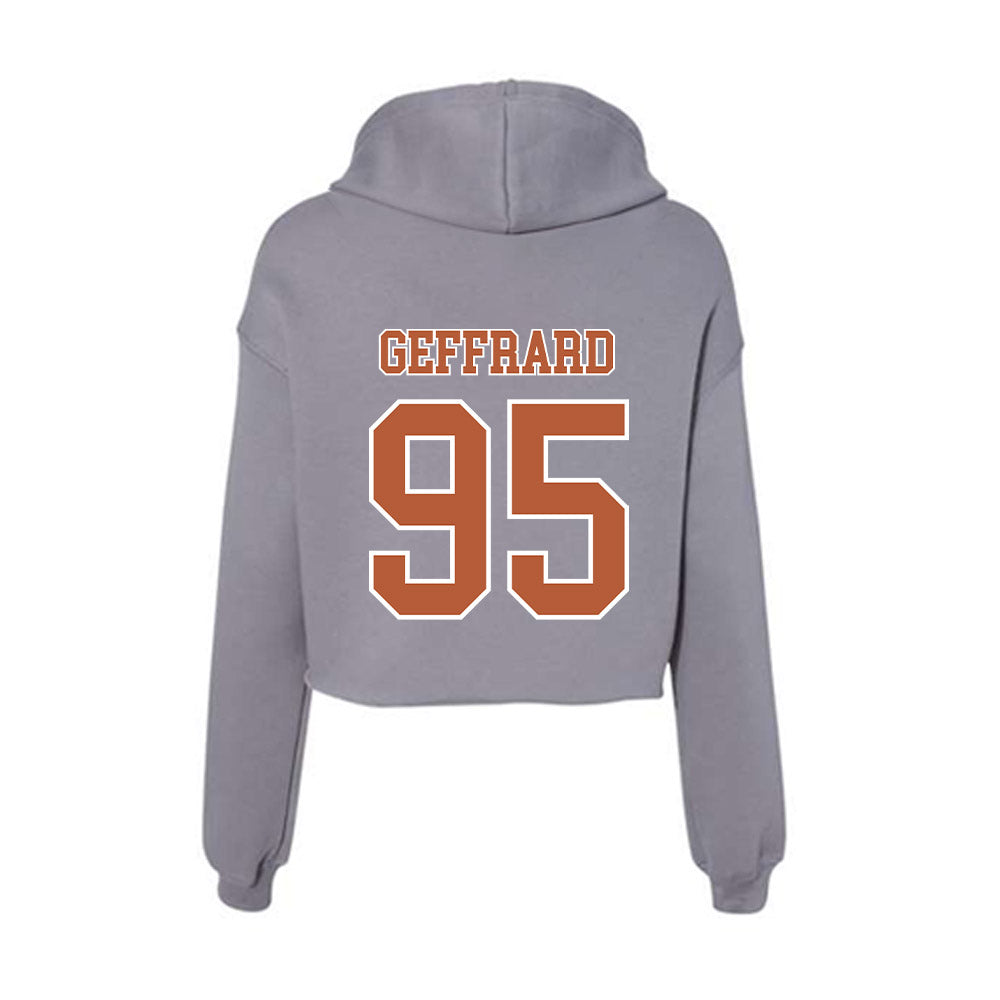 Texas - NCAA Football : Ian Geffrard - Women's Crop Fleece Hoodie-1