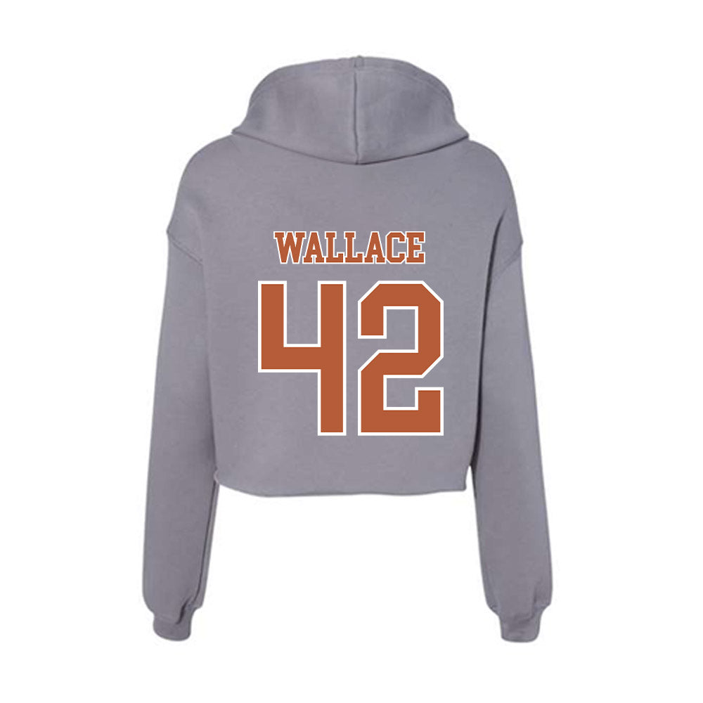 Texas - NCAA Softball : Anne Wallace - Women's Crop Fleece Hoodie-1