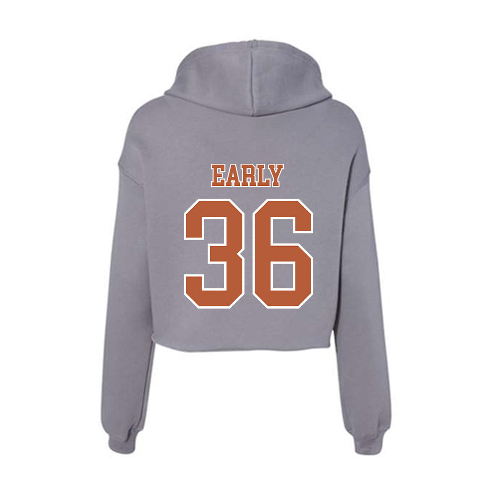 Texas - NCAA Baseball : Callum Early - Women's Crop Fleece Hoodie-1