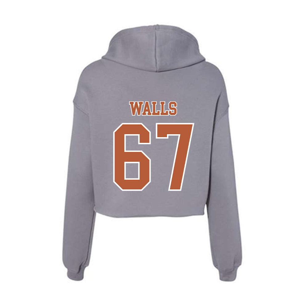 Texas - NCAA Baseball : Brody Walls - Women's Crop Fleece Hoodie-1