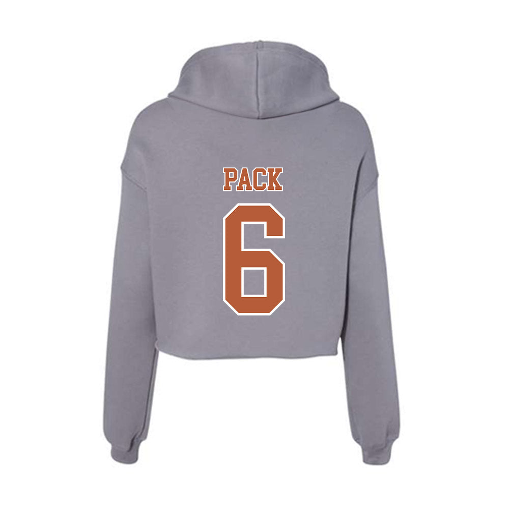 Texas - NCAA Baseball : Anthony Pack - Women's Crop Fleece Hoodie-1