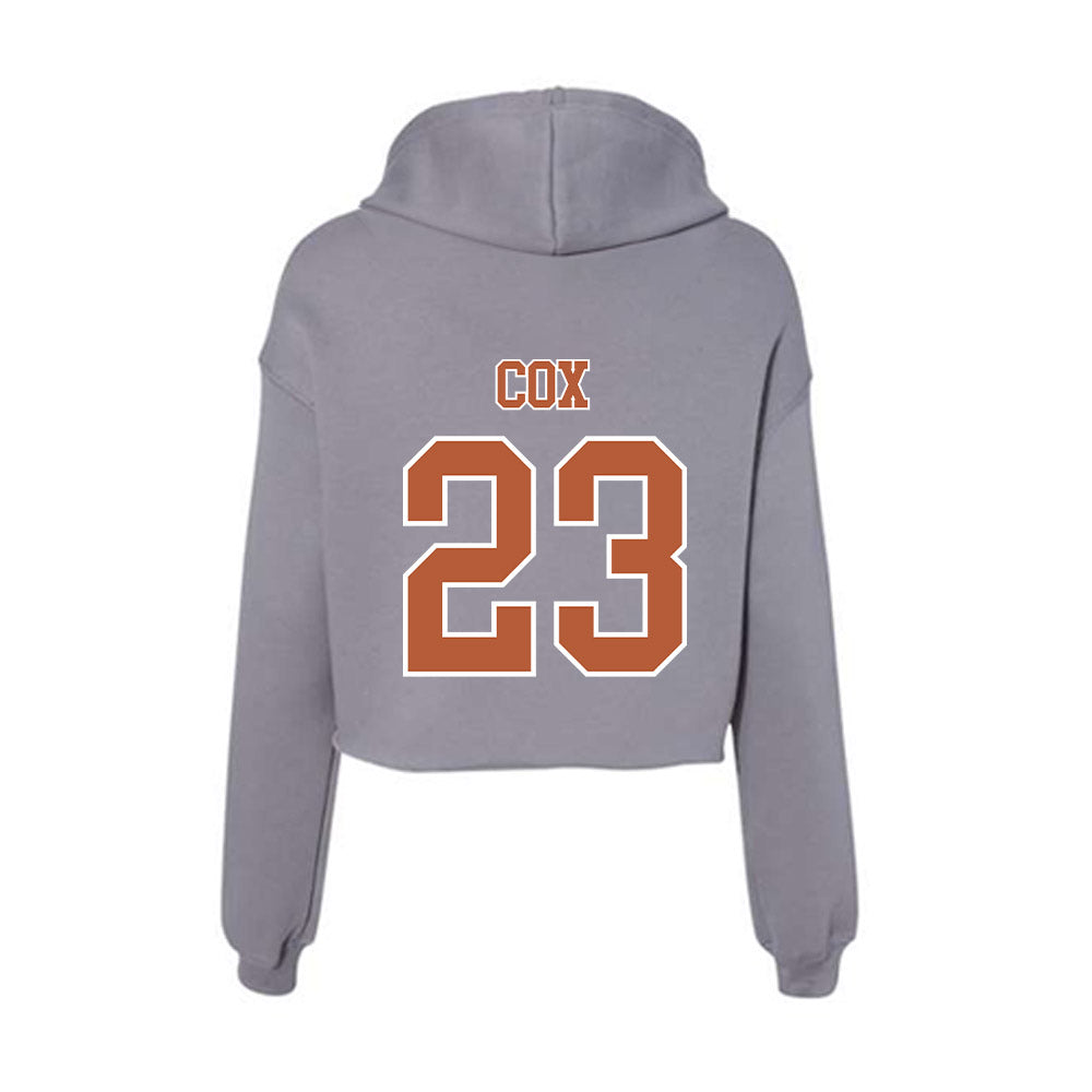 Texas - NCAA Women's Soccer : EmJ Cox - Classic Shersey Women's Crop Fleece Hooded Sweatshirt-1