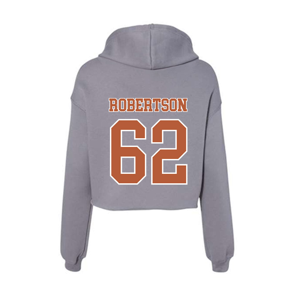 Texas - NCAA Football : Connor Robertson - Women's Crop Fleece Hoodie-1