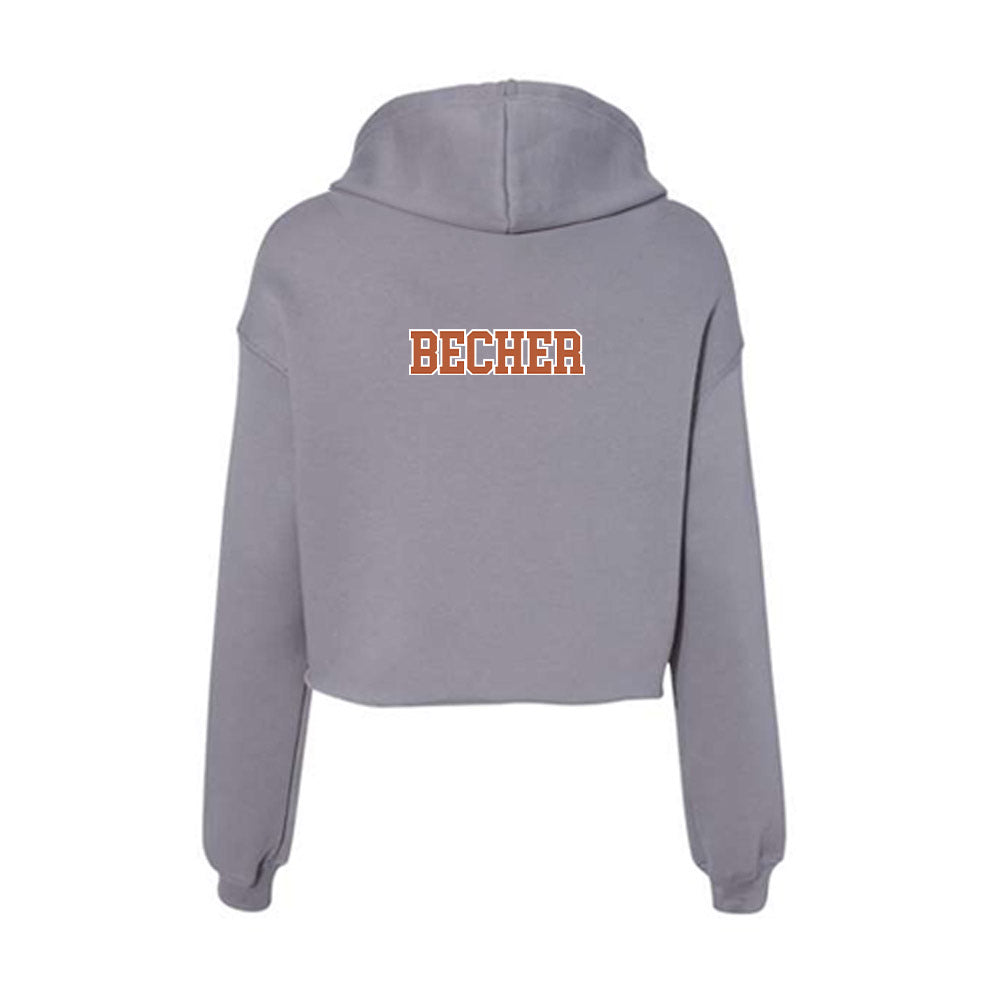 Texas - NCAA Women's Rowing : Paula Becher - Women's Crop Fleece Hoodie-1