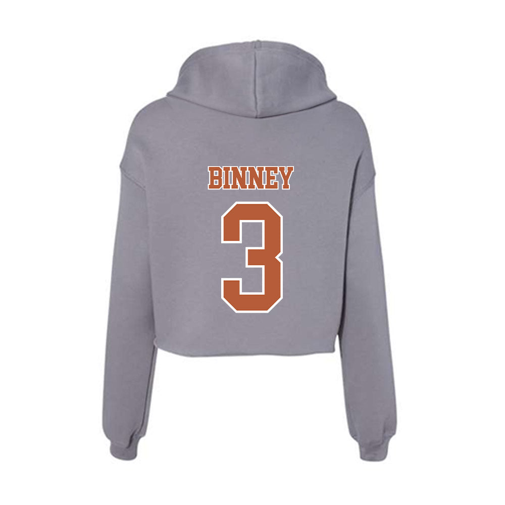 Texas - NCAA Women's Volleyball : Rella Binney - Women's Crop Fleece Hoodie-1