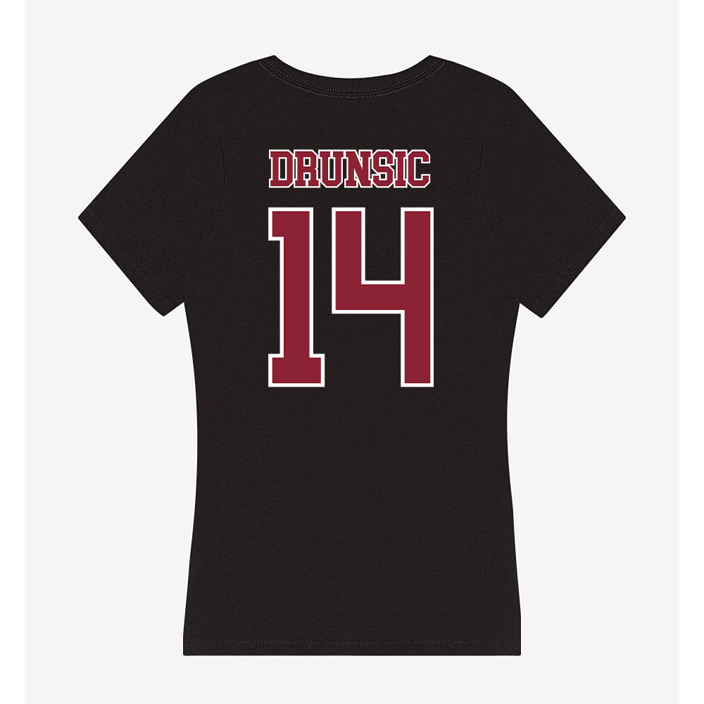UMass - NCAA Men's Lacrosse : Aiden Drunsic - Women's V-Neck T-Shirt-1