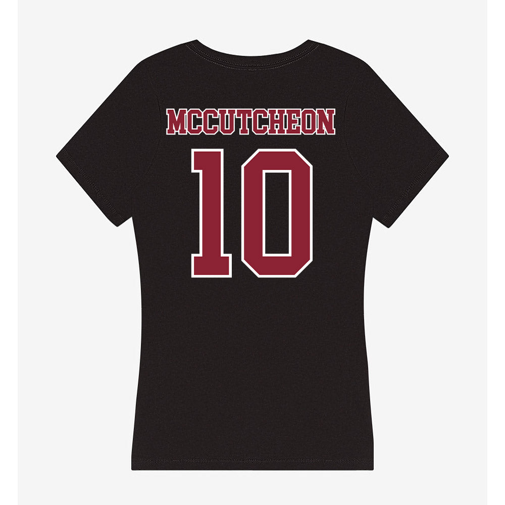 UMass - NCAA Football : Ty Mccutcheon - Women's V-Neck T-Shirt-1