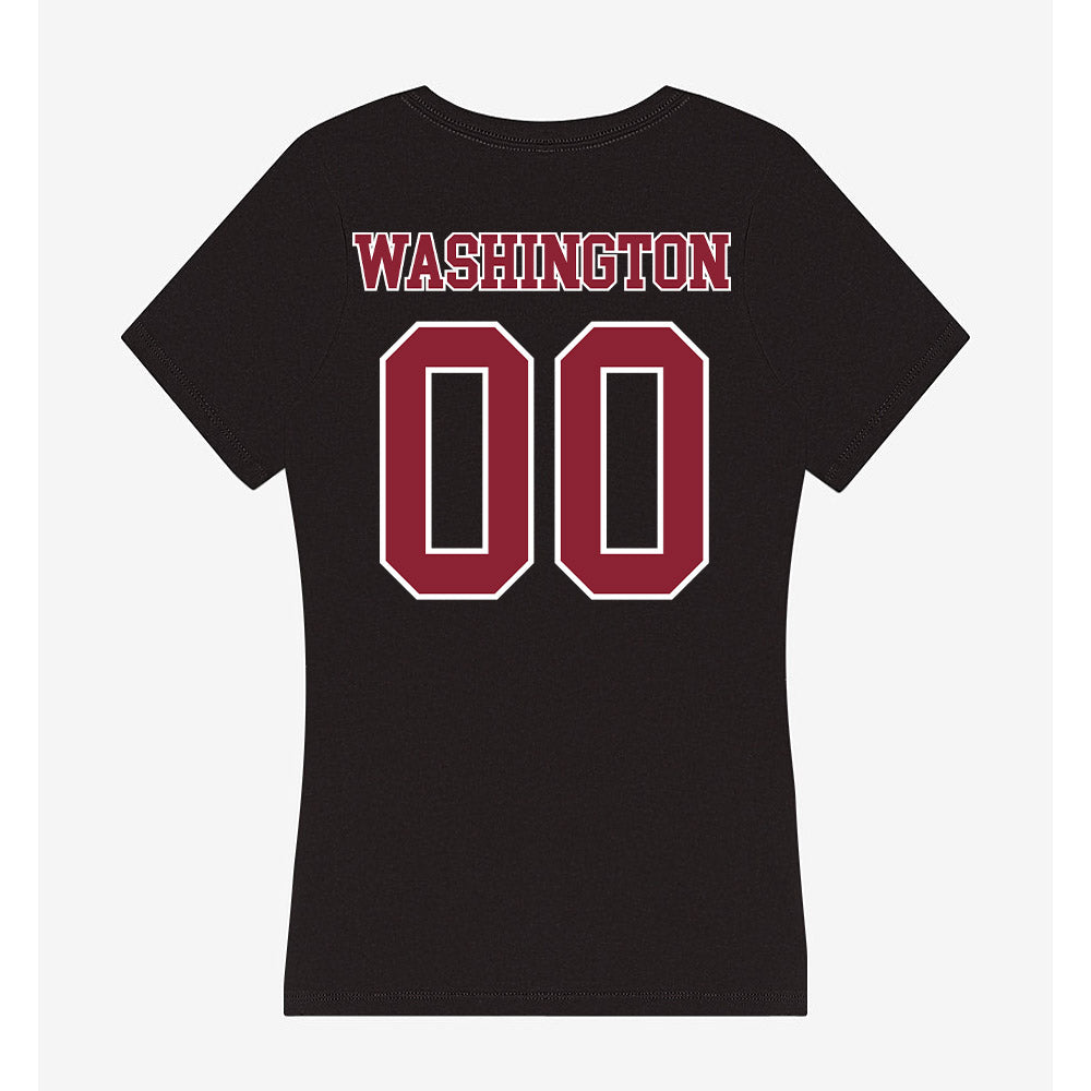 UMass - NCAA Football : Jerry Washington - Women's V-Neck T-Shirt-1