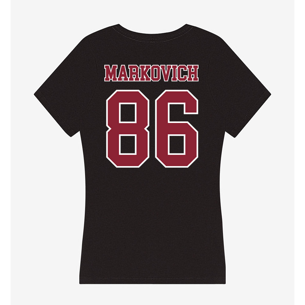 UMass - NCAA Football : Jax Markovich - Women's V-Neck T-Shirt-1