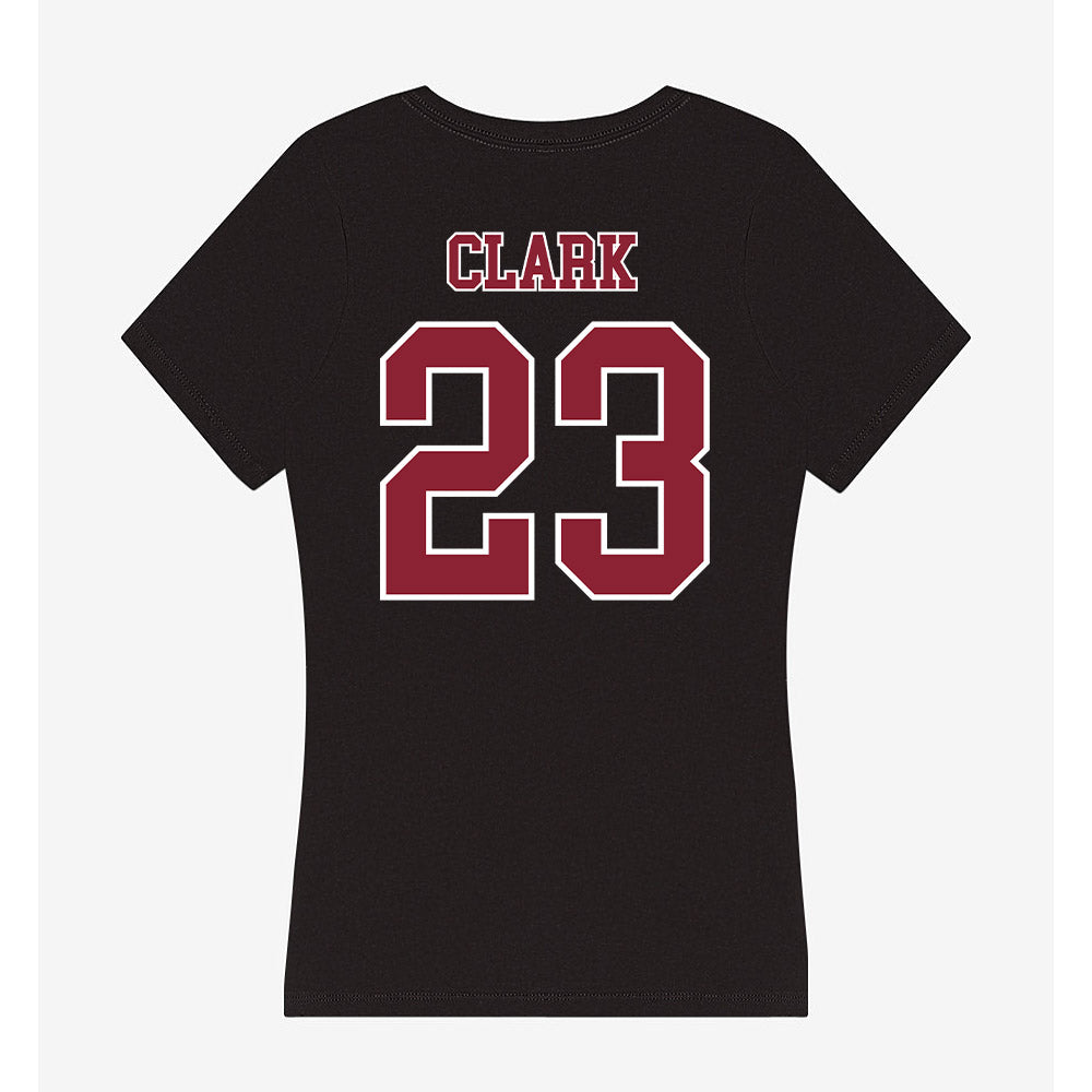 UMass - NCAA Football : JC Clark - Women's V-Neck T-Shirt-1