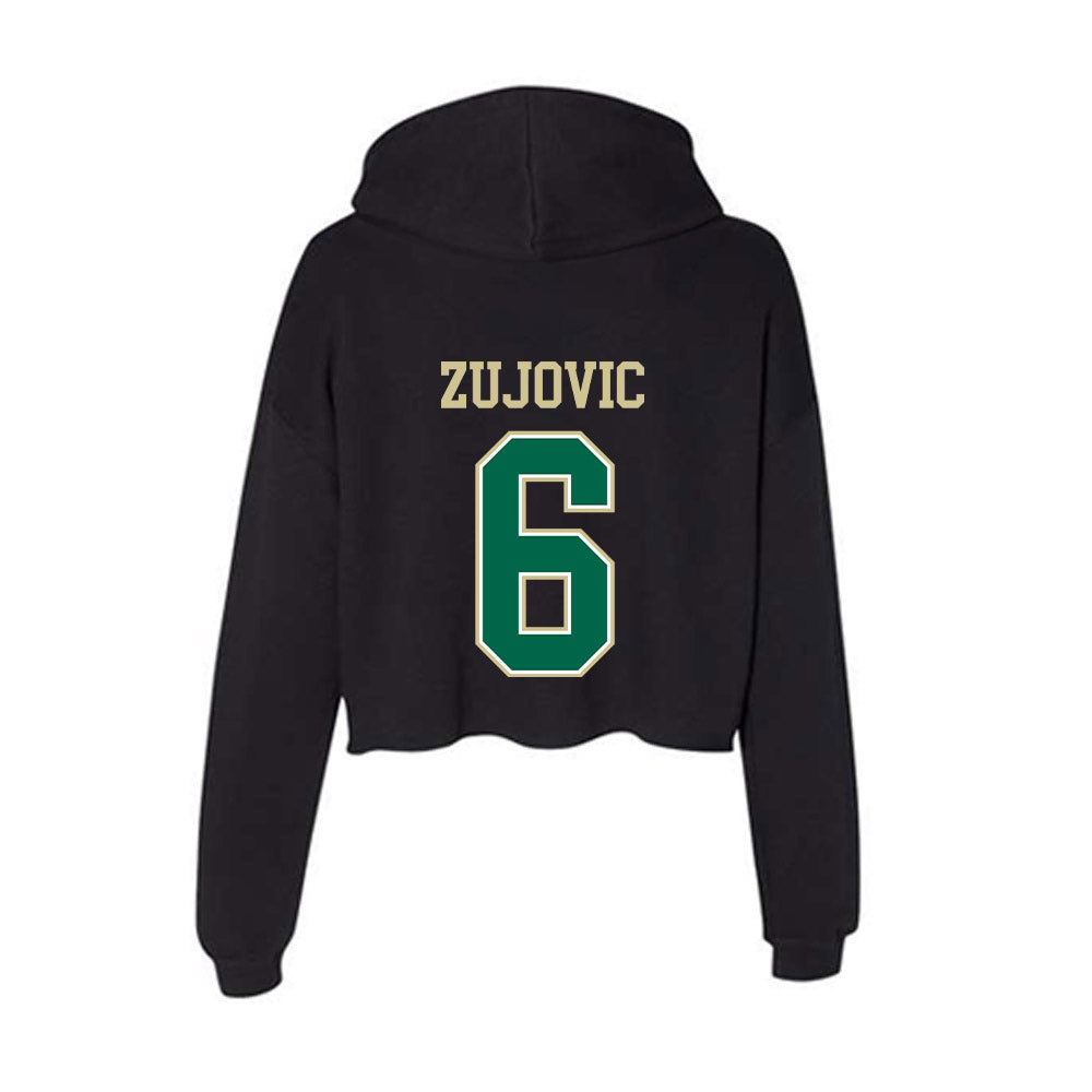 USF - NCAA Men's Soccer : Luka Zujovic - Women's Crop Fleece Hooded Sweatshirt-1