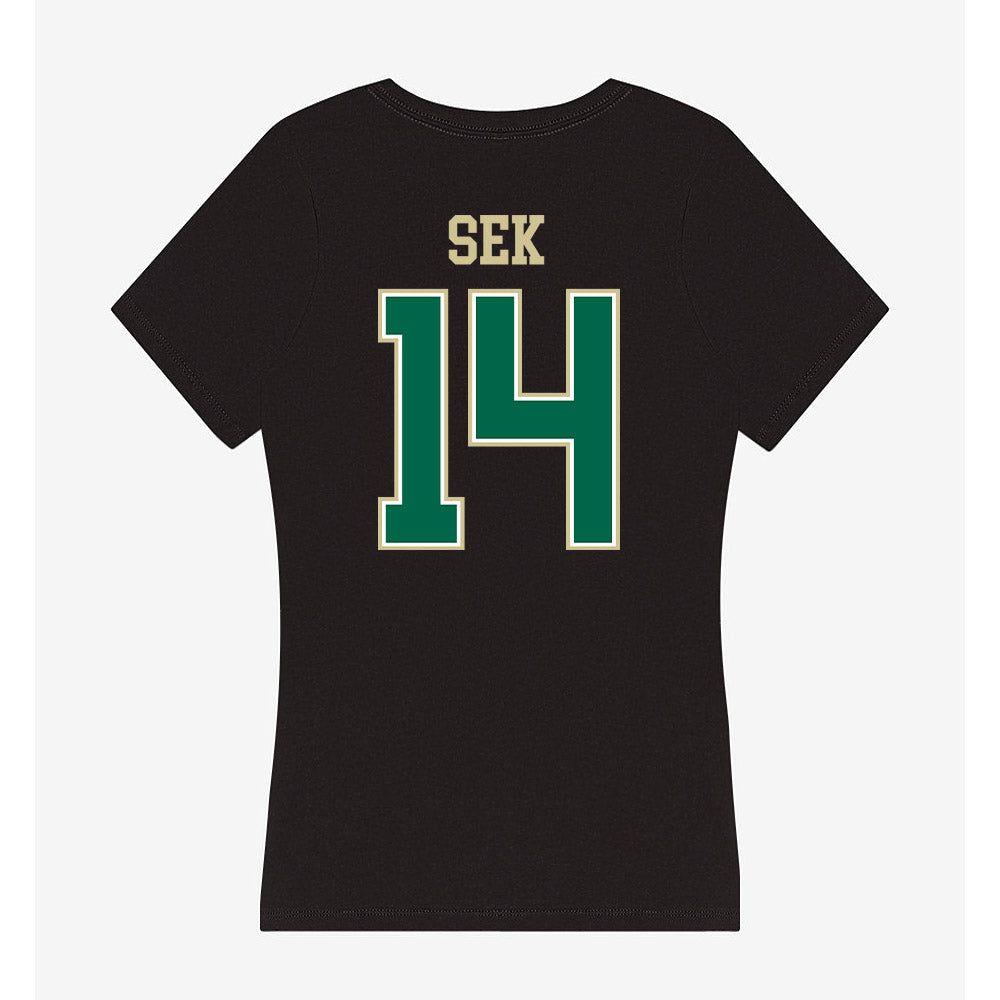 USF - NCAA Beach Volleyball : Josephine Sek - Women's V-Neck T-Shirt-1
