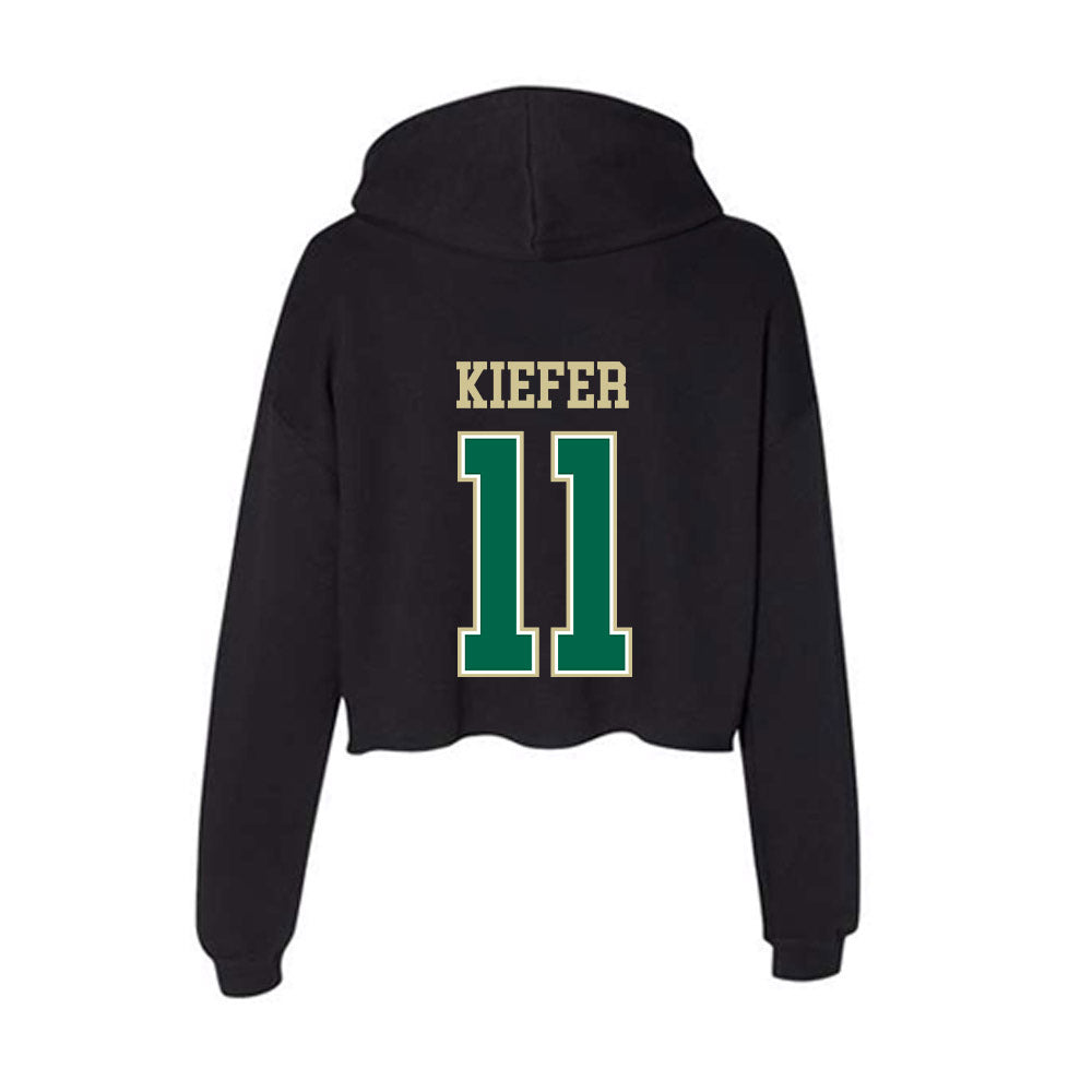 USF - NCAA Men's Soccer : Max Kiefer - Women's Crop Fleece Hooded Sweatshirt-1