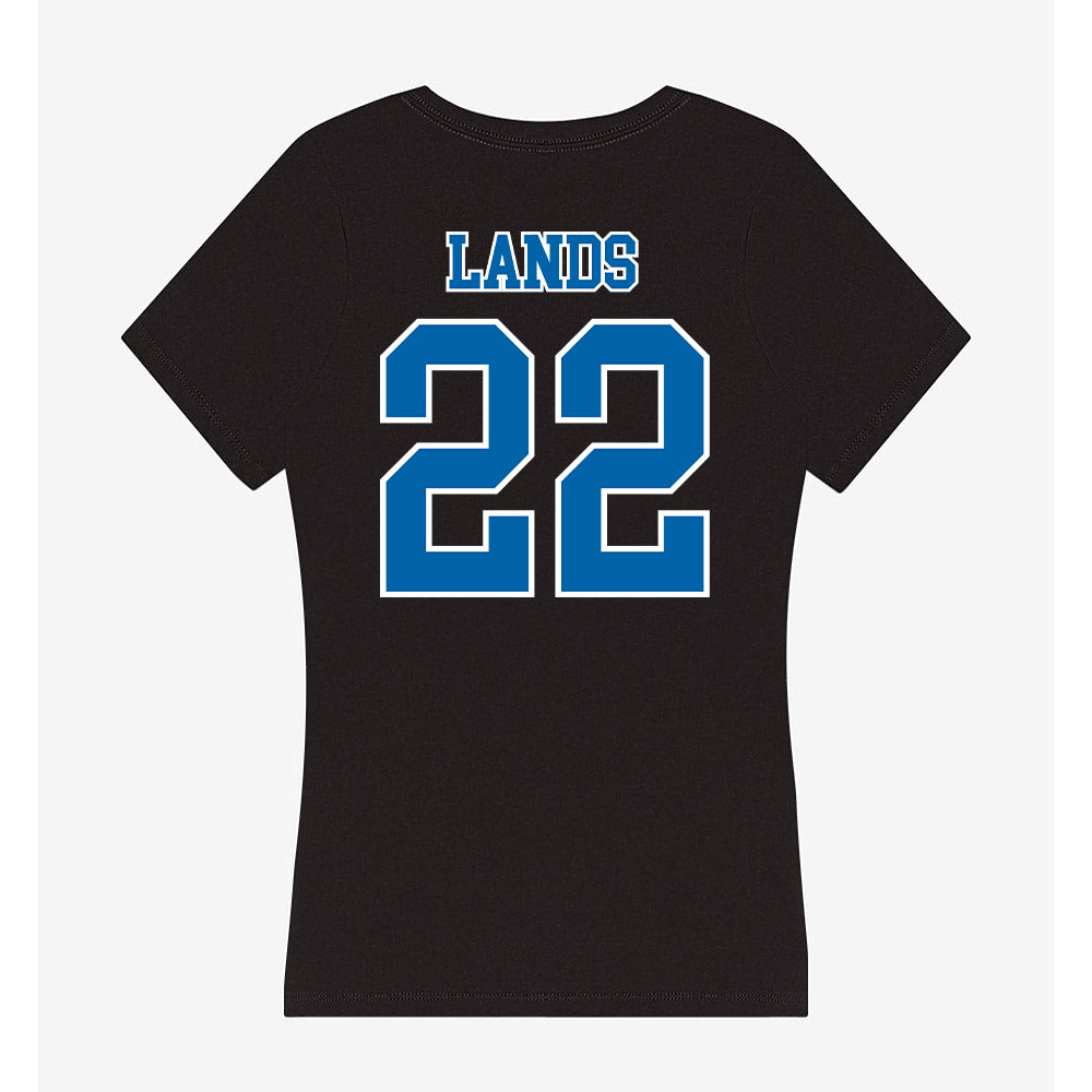 MTSU - NCAA Men's Basketball : Kamari Lands - Women's V-Neck T-Shirt-1