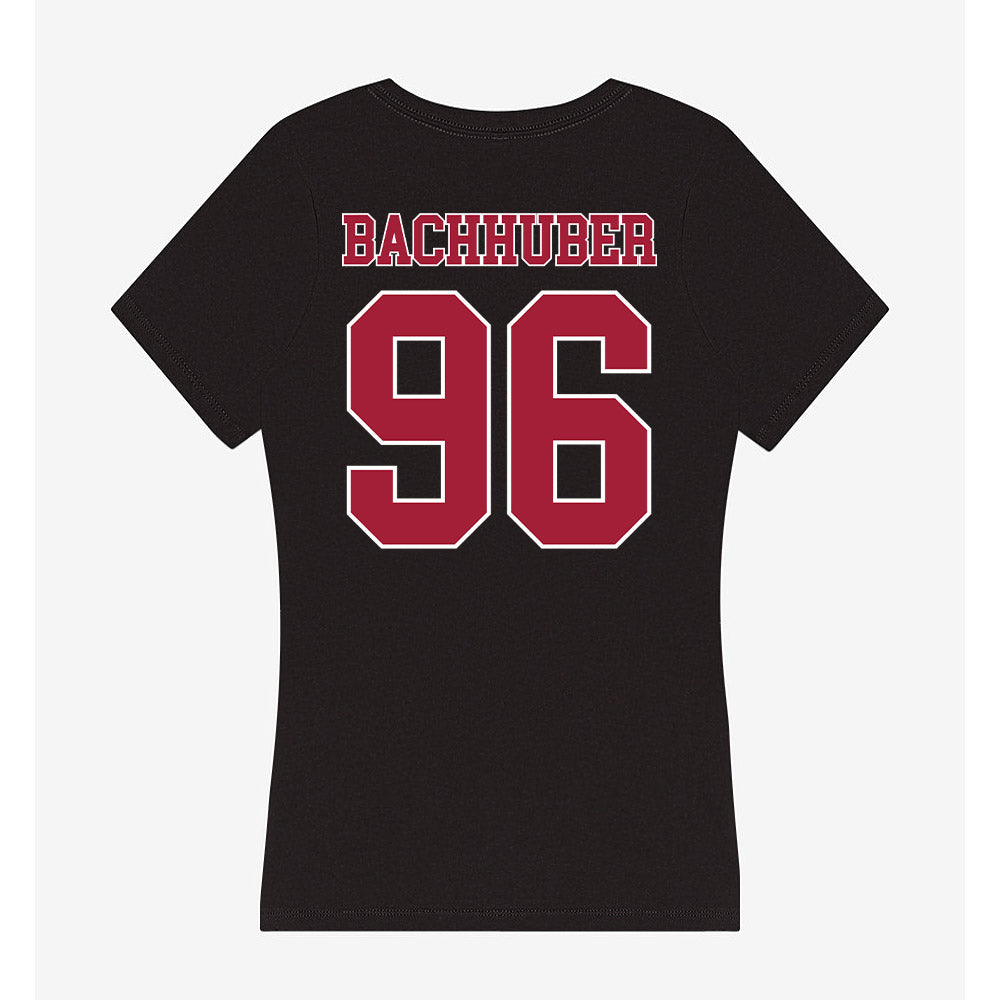 Stanford - NCAA Football : Connor Bachhuber - Women's V-Neck T-Shirt-1