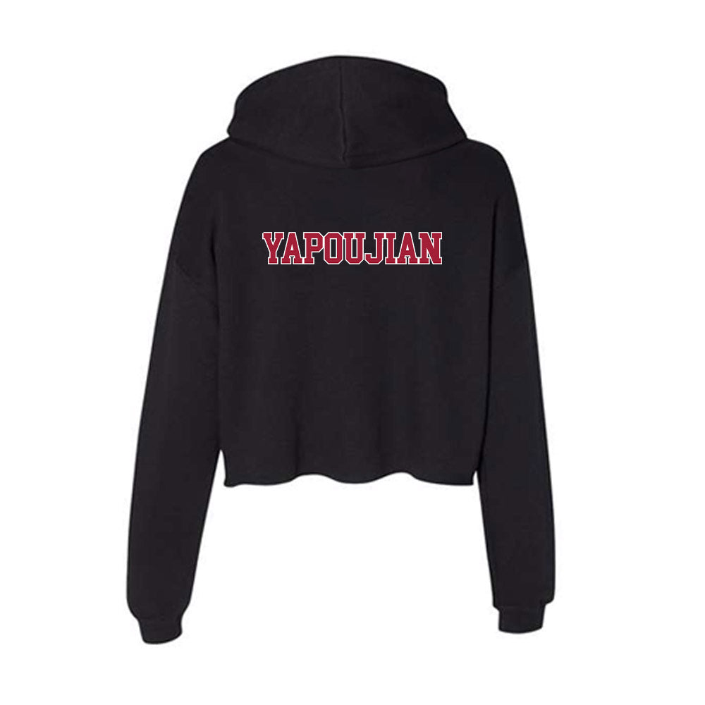 Stanford - NCAA Wrestling : Lain Yapoujian - Women's Crop Fleece Hoodie-1