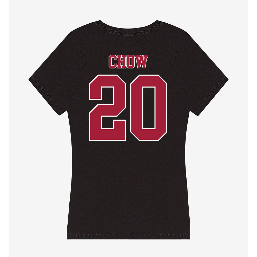Stanford - NCAA Men's Soccer : Alex Chow - Women's V-Neck T-Shirt-1