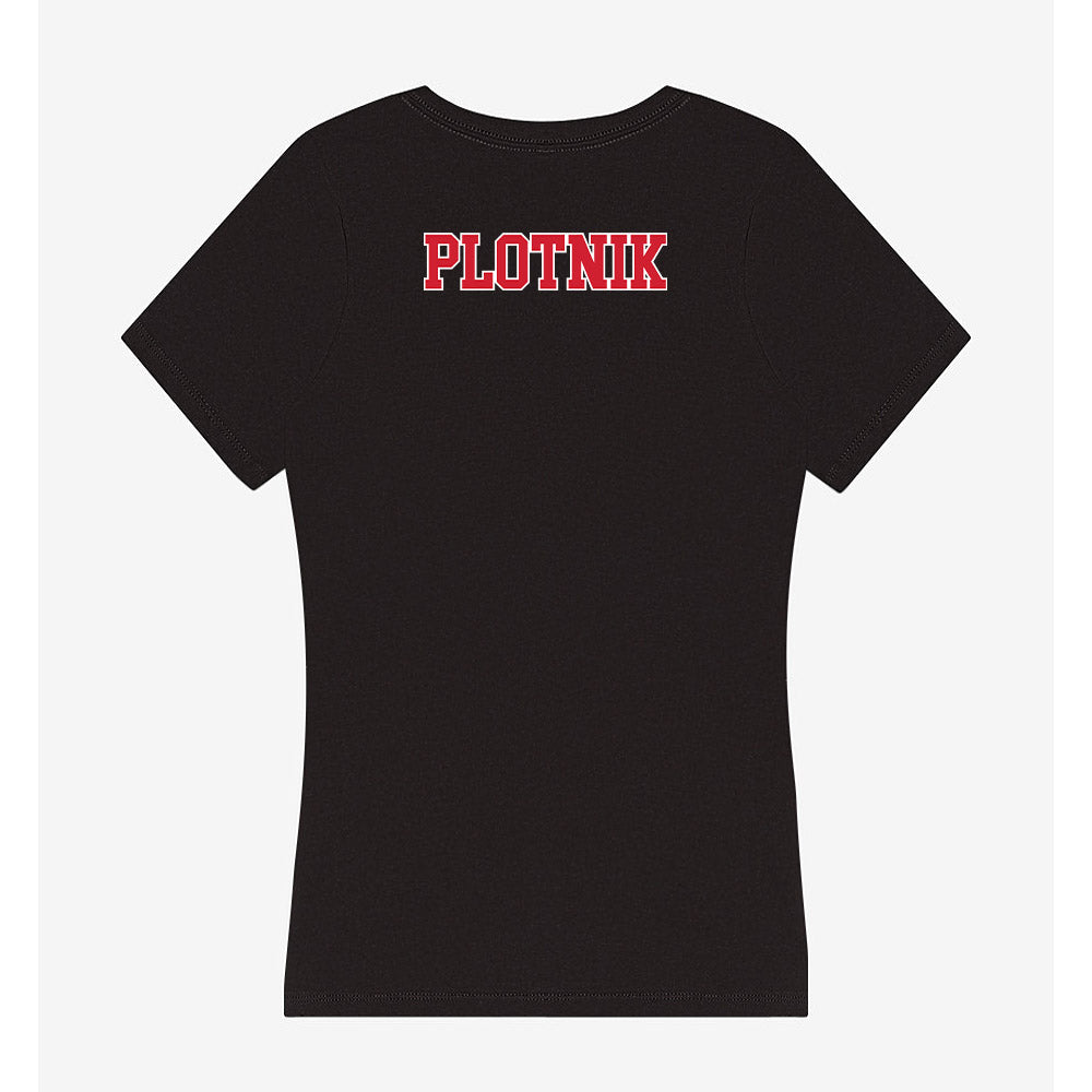 Fairfield - NCAA Men's Swimming & Diving : Oskar Plotnik - Women's V-Neck T-Shirt-1