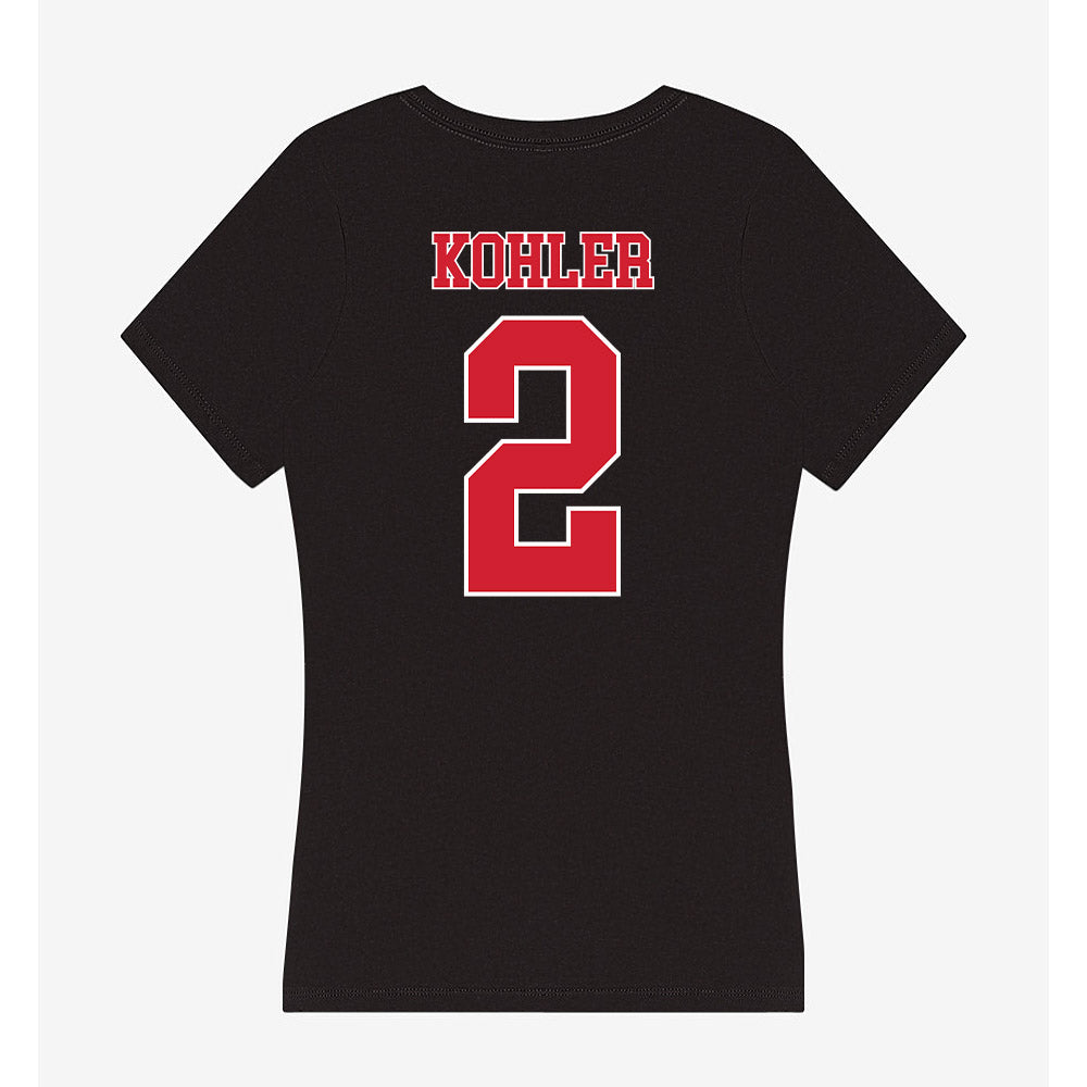 Fairfield - NCAA Women's Basketball : Paige Kohler - Women's V-Neck T-Shirt-1