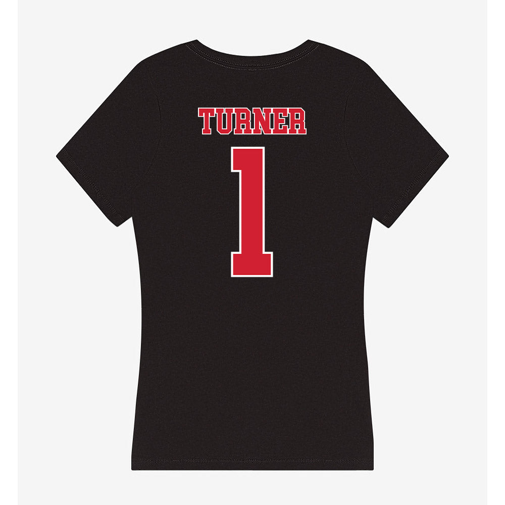 Fairfield - NCAA Men's Basketball : Deuce Turner - Women's V-Neck T-Shirt-1