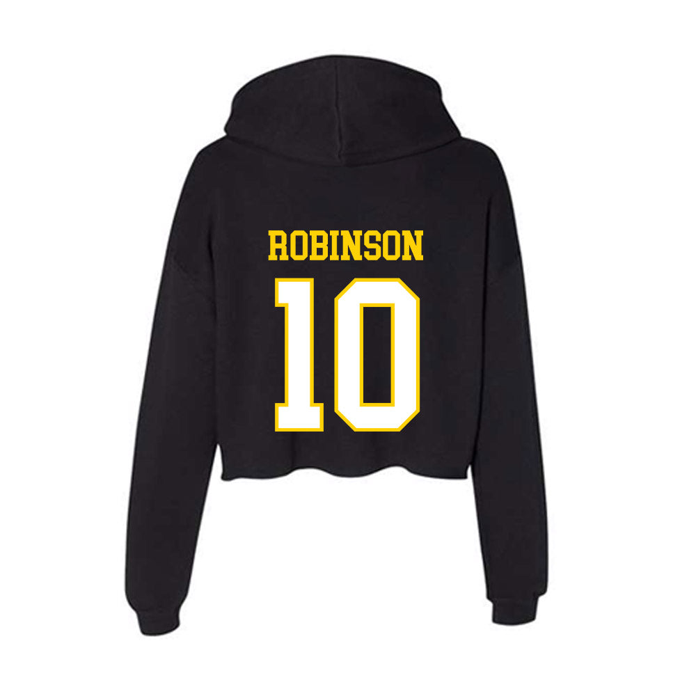 Delaware - NCAA Football : Taesean Robinson - Women's Crop Fleece Hoodie-1