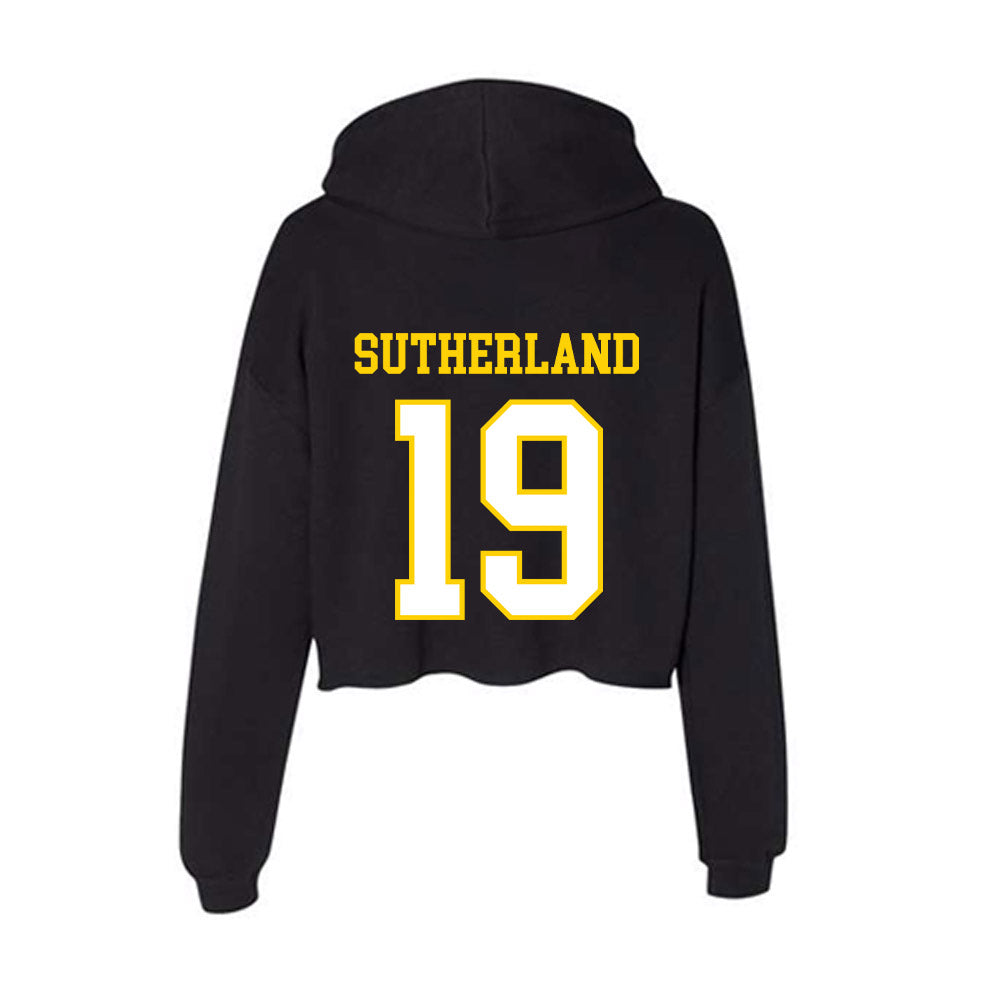 Delaware - NCAA Football : Sean Sutherland - Women's Crop Fleece Hoodie-1