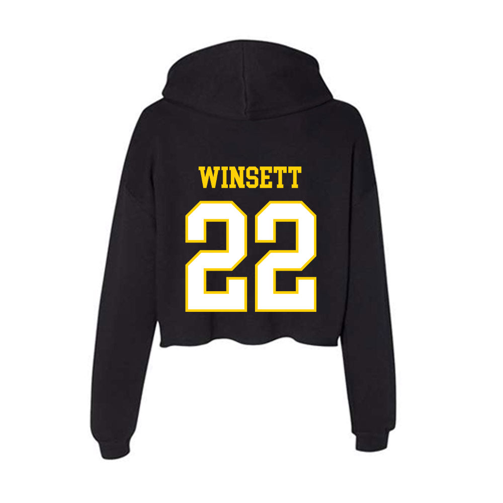 Delaware - NCAA Baseball : Sam Winsett - Women's Crop Fleece Hoodie-1