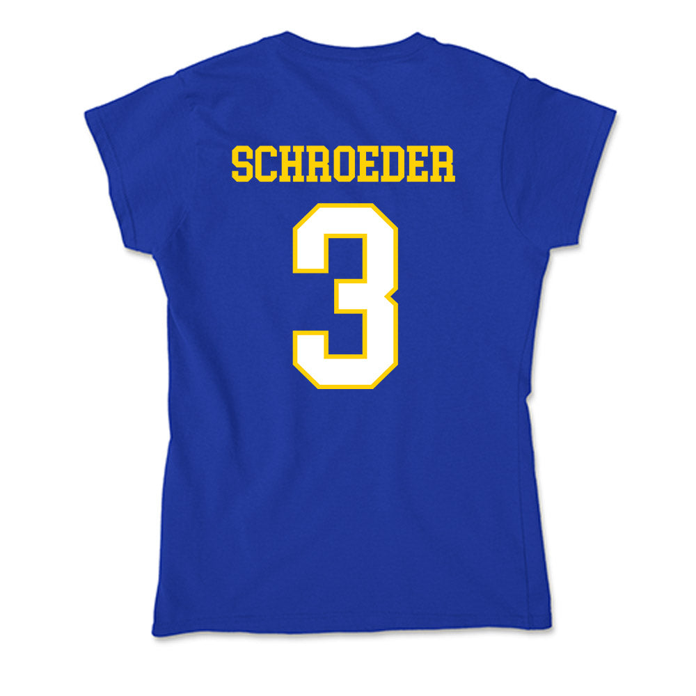 Delaware - NCAA Men's Soccer : Jan Schroeder - Soft Style Women’s T-Shirt-1