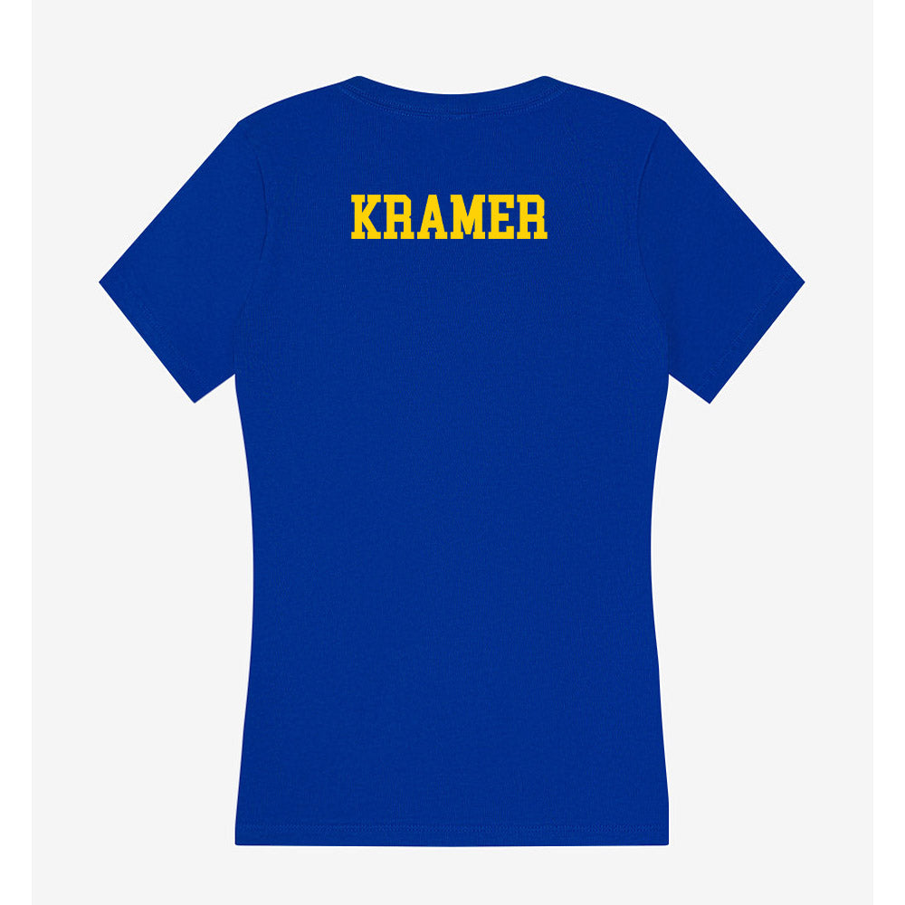 Delaware - NCAA Men's Swimming & Diving : Mason Kramer - Women's V-Neck T-Shirt-1