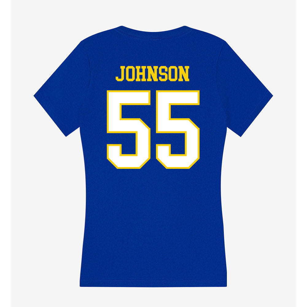 Delaware - NCAA Women's Basketball : Gianna Johnson - Women's V-Neck T-Shirt-1