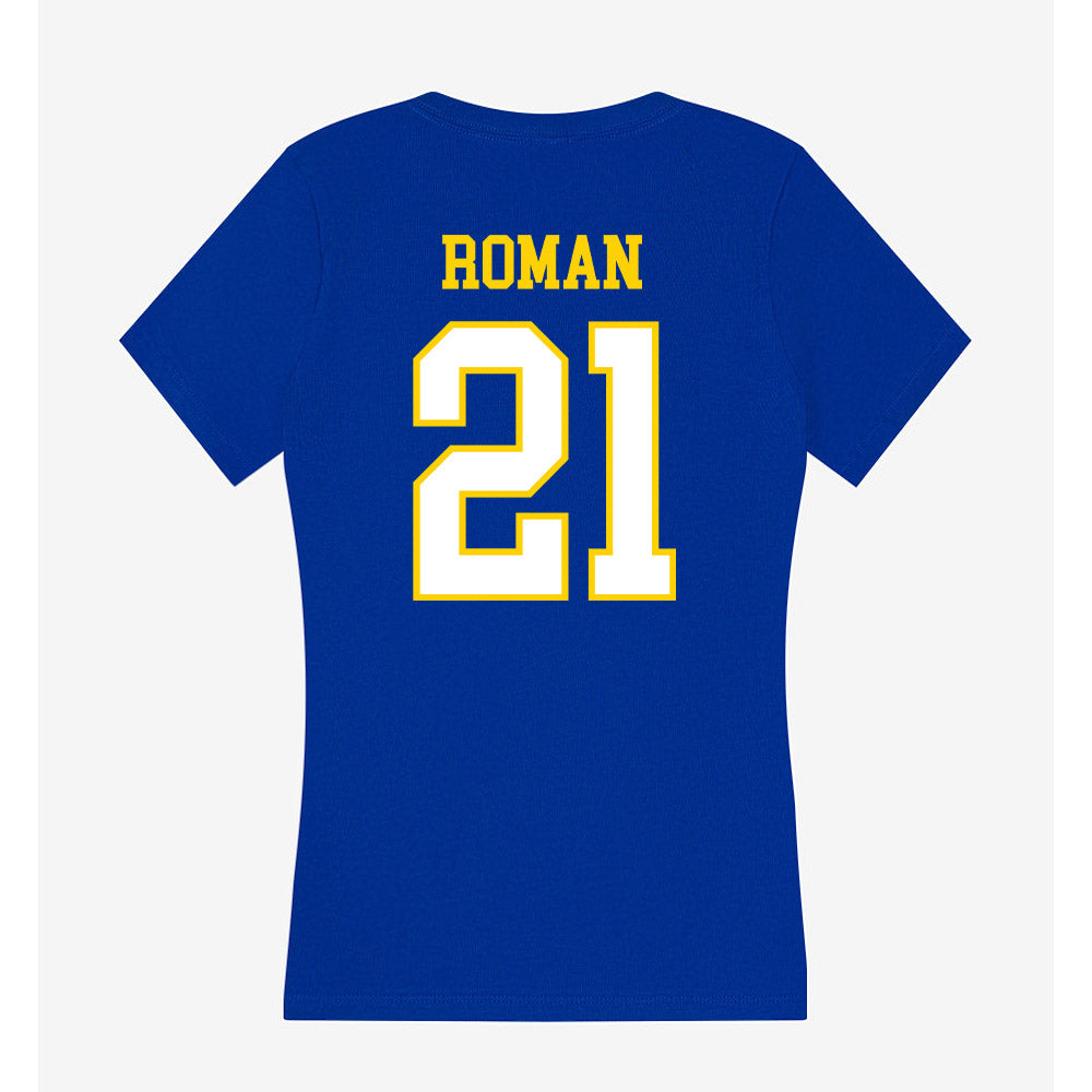 Delaware - NCAA Ice Hockey : Billi Roman - Women's V-Neck T-Shirt-1