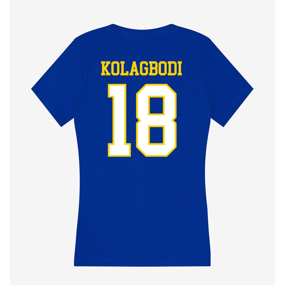 Delaware - NCAA Football : Jamarion Kolagbodi - Women's V-Neck T-Shirt-1
