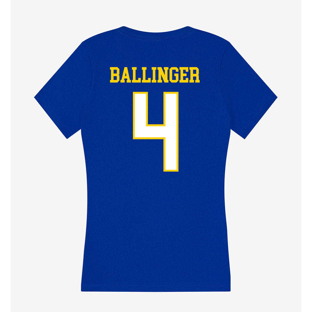 Delaware - NCAA Women's Soccer : Claire Ballinger - Women's V-Neck T-Shirt-1