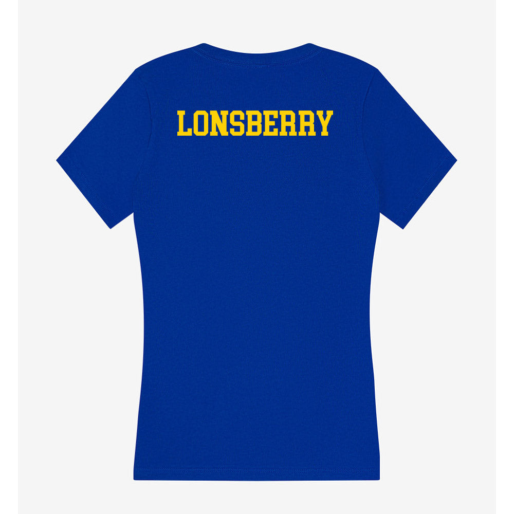 Delaware - NCAA Men's Swimming & Diving : Cody Lonsberry - Women's V-Neck T-Shirt-1