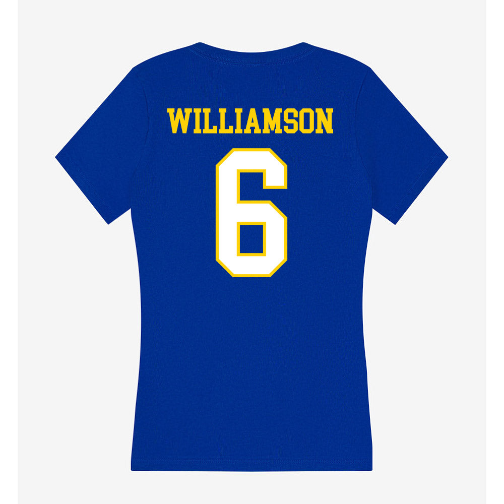 Delaware - NCAA Women's Field Hockey : Tetje Williamson - Women's V-Neck T-Shirt-1