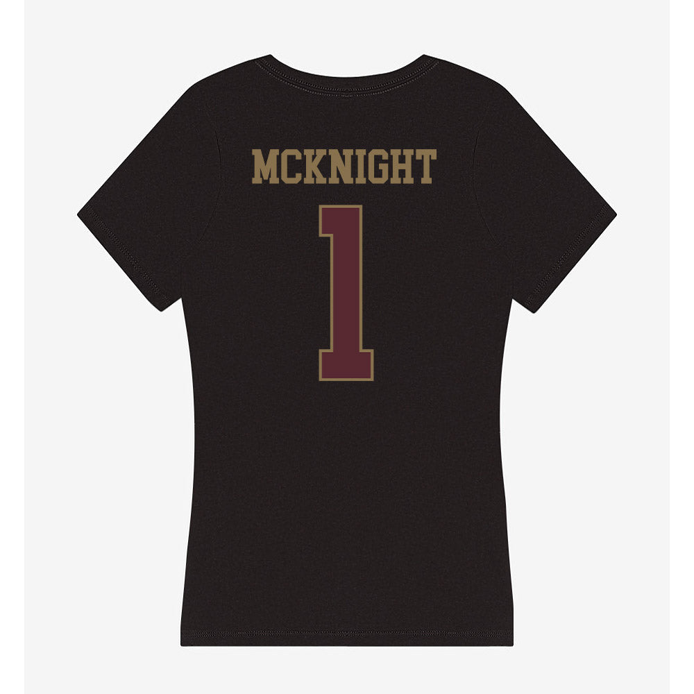 Texas State - NCAA Baseball : Jaxon McKnight - Women's V-Neck T-Shirt-1