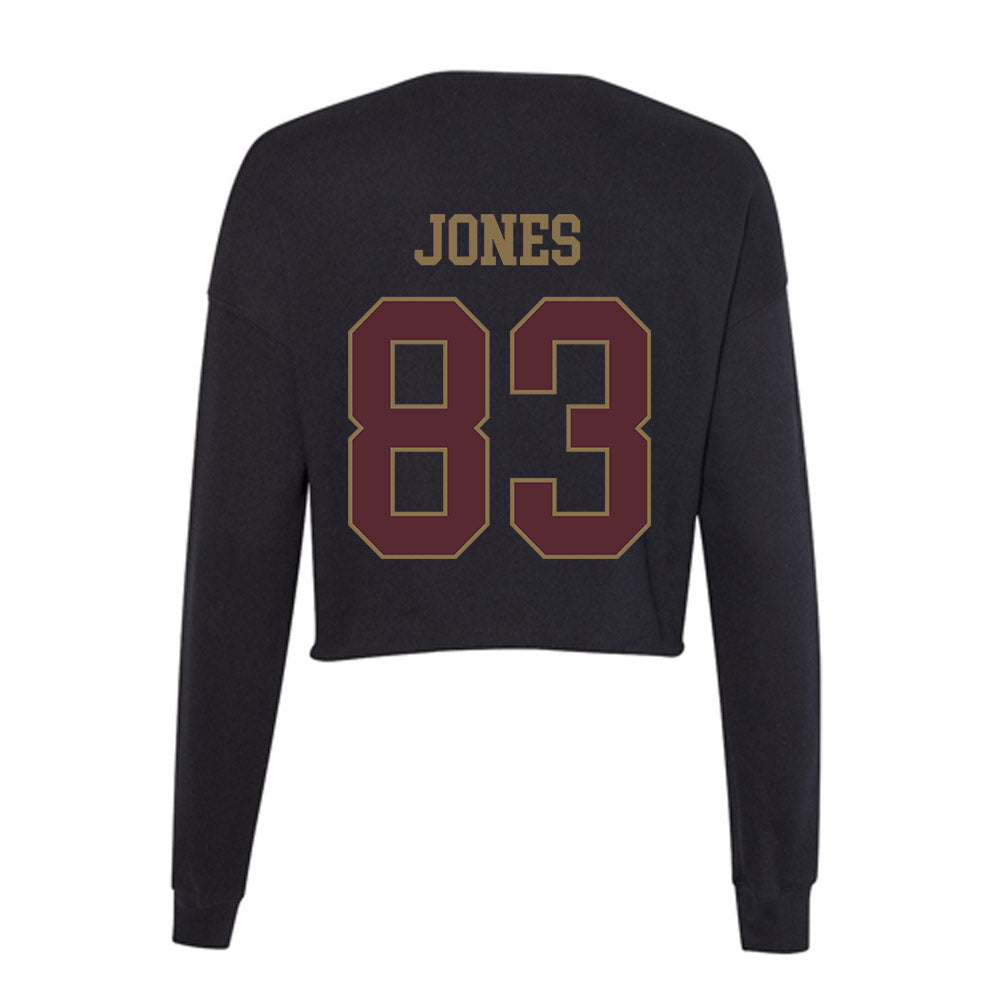 Texas State - NCAA Football : Jonah Jones - Women's Cropped Crew Fleece-1