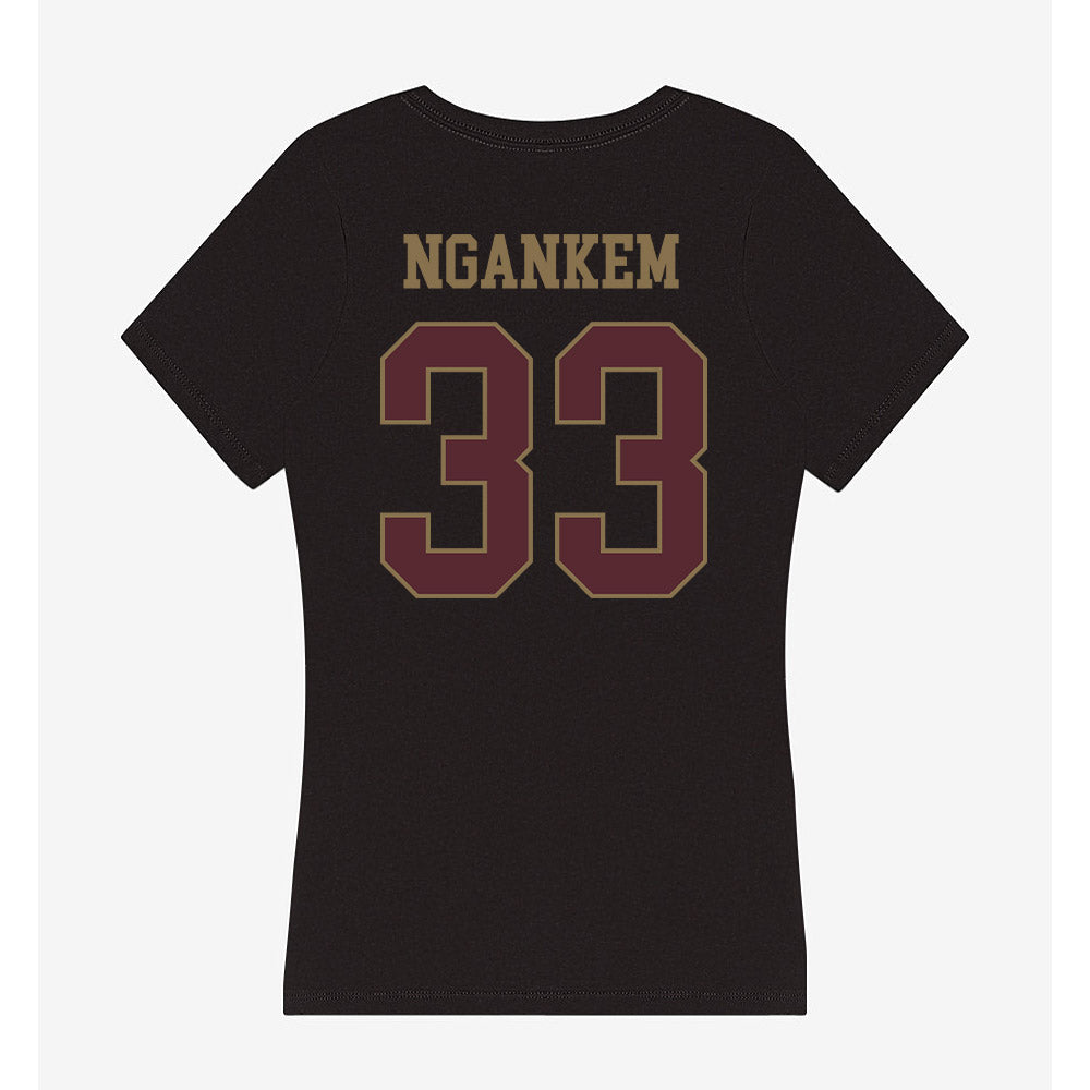 Texas State - NCAA Women's Soccer : Jenny Ngankem - Women's V-Neck T-Shirt-1
