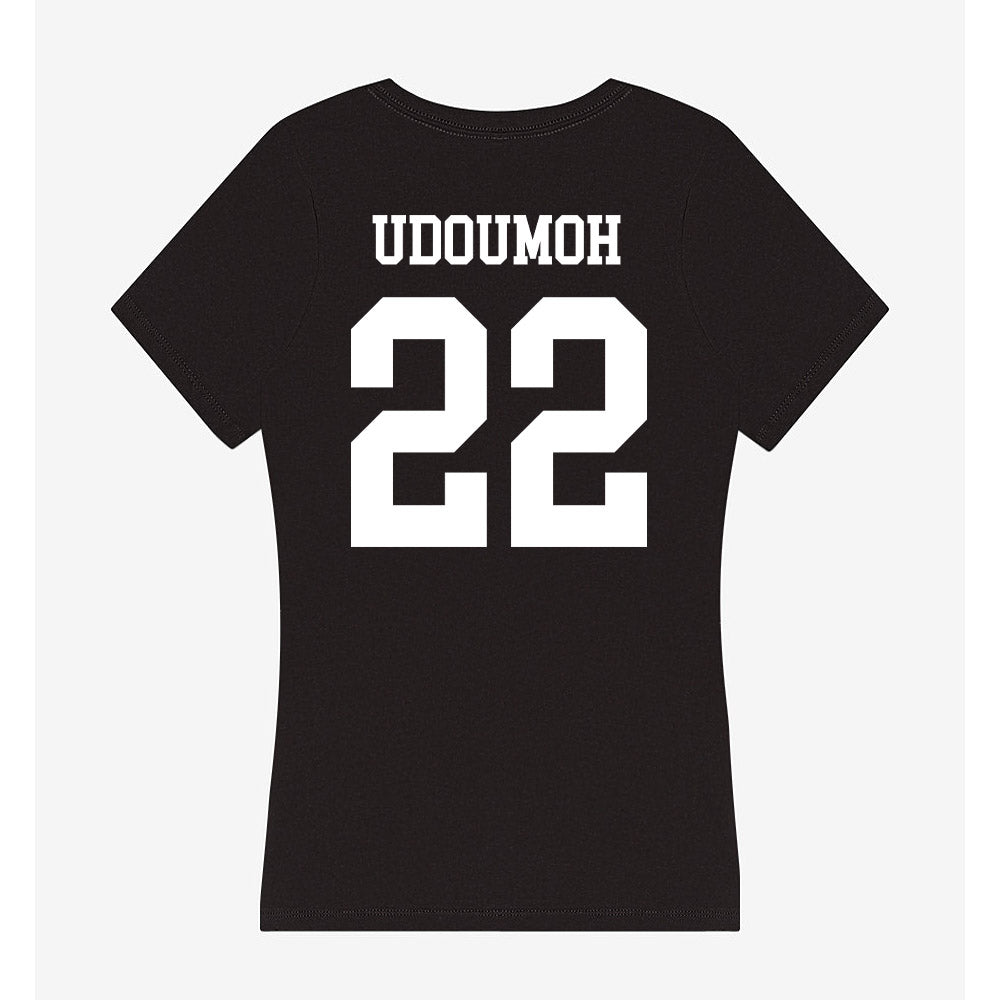 OKBU - NCAA Men's Basketball : Joshua Udoumoh - Women's V-Neck T-Shirt-1