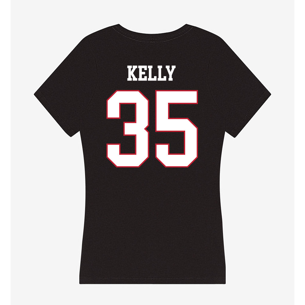 Miami of Ohio - NCAA Men's Basketball : Danny Kelly - Women's V-Neck T-Shirt-1
