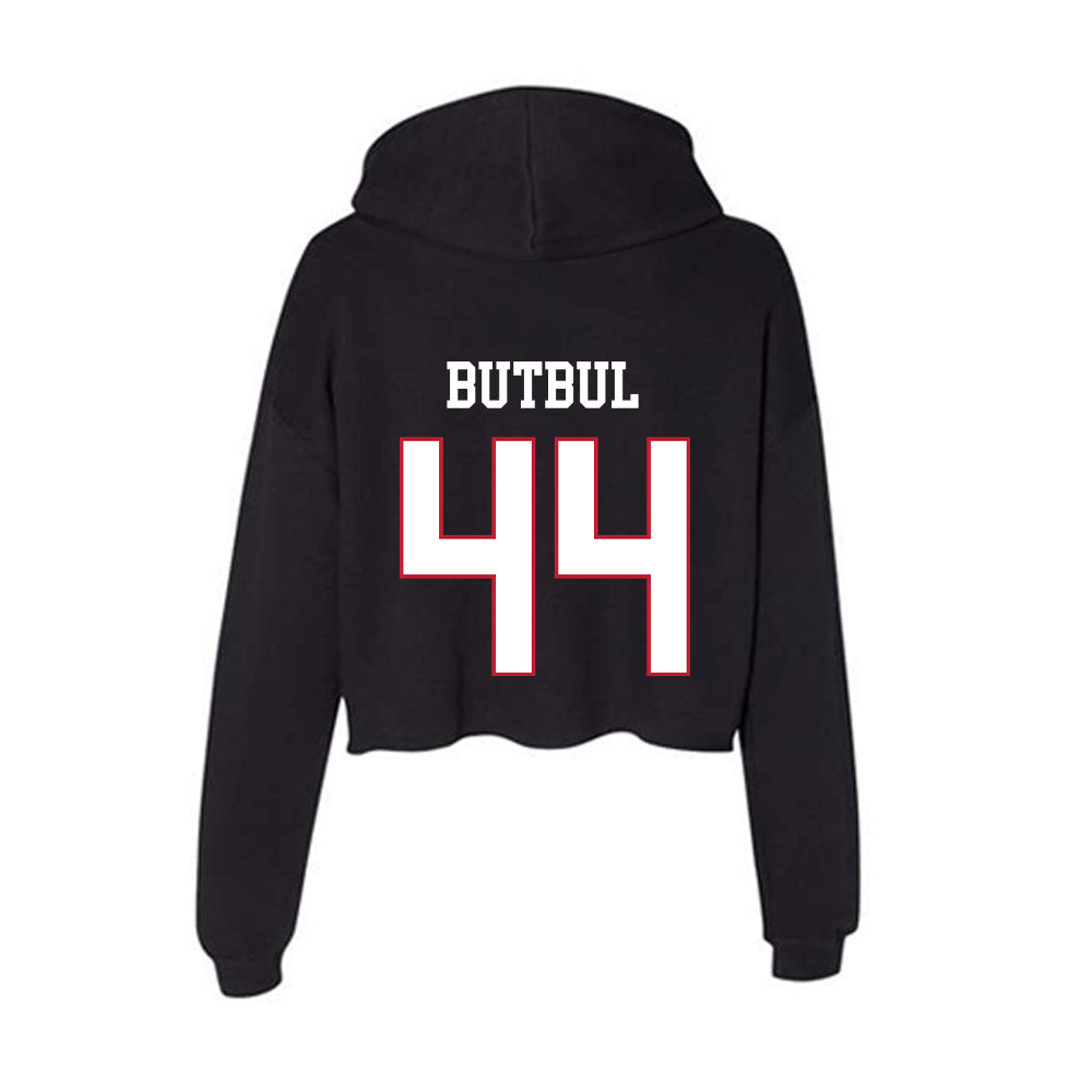 Miami of Ohio - NCAA Football : Noam Butbul - Women's Crop Fleece Hooded Sweatshirt-1