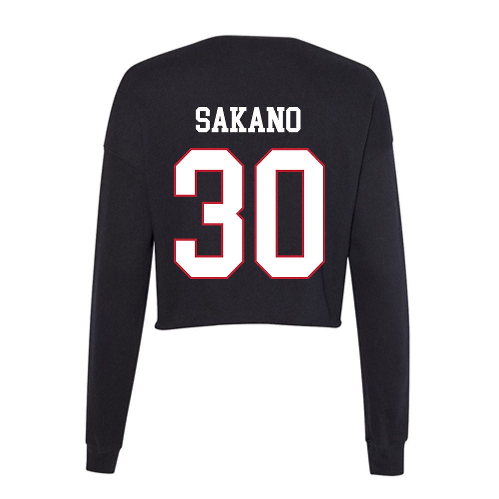 Miami of Ohio - NCAA Women's Basketball : Mio Sakano - Women's Cropped Crew Fleece-1