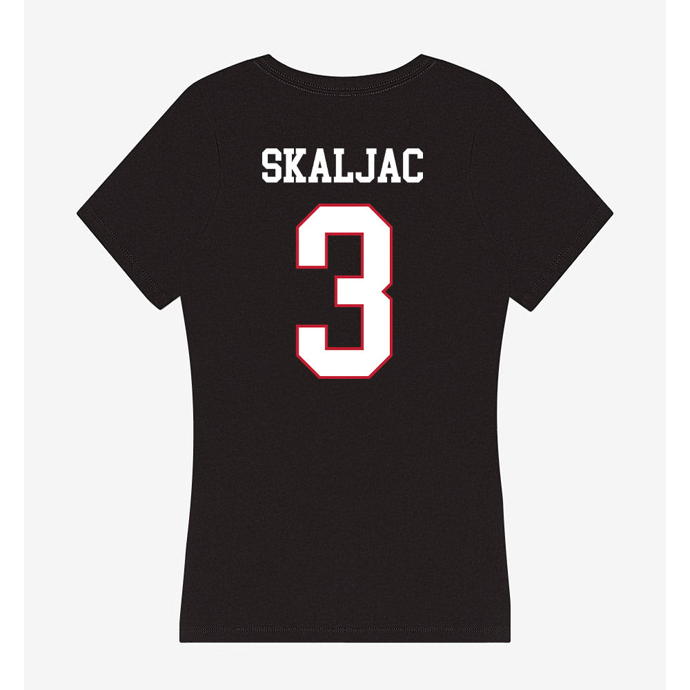 Miami of Ohio - NCAA Men's Basketball : Luke Skaljac - Women's V-Neck T-Shirt-1