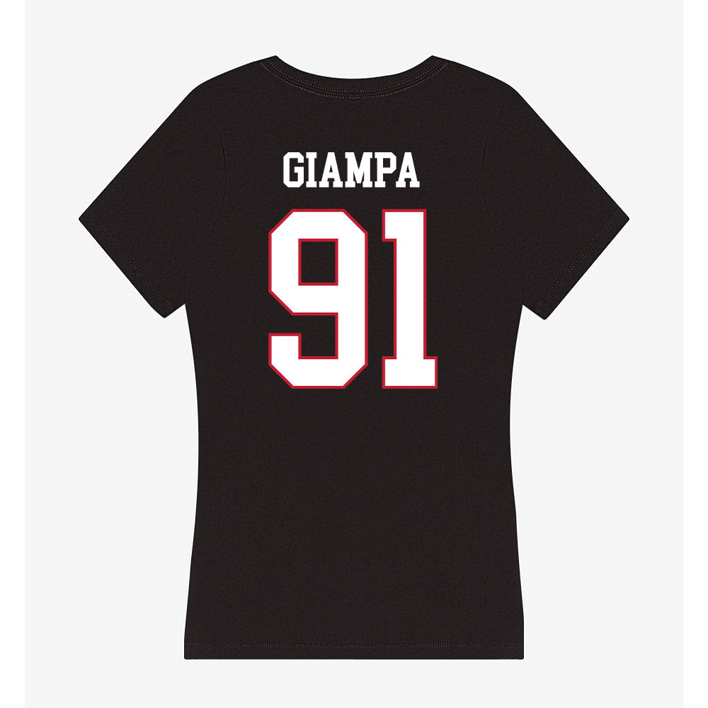 Miami of Ohio - NCAA Men's Ice Hockey : Matteo Giampa - Women's V-Neck T-Shirt-1