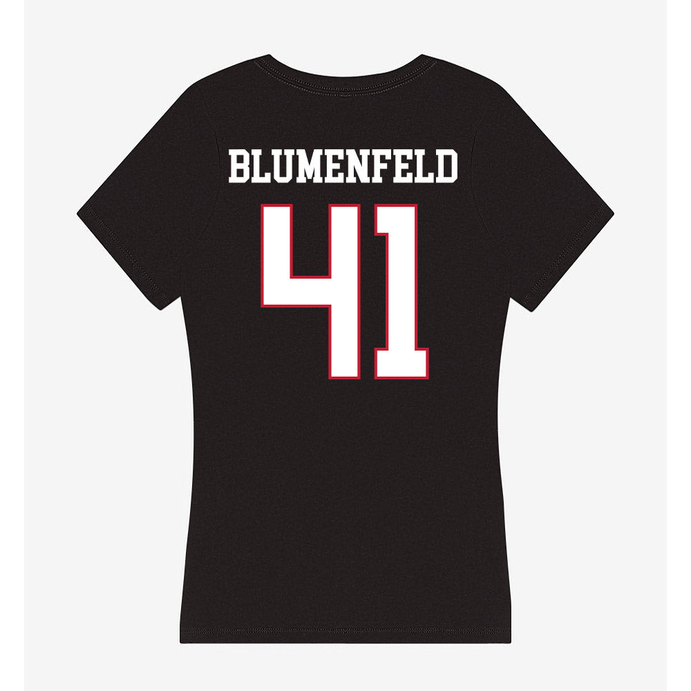 Miami of Ohio - NCAA Women's Basketball : Brooke Blumenfeld - Women's V-Neck T-Shirt-1