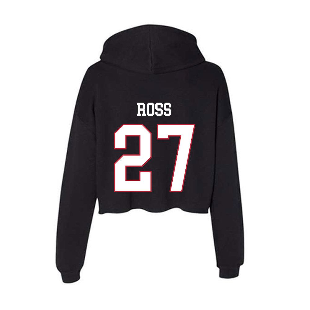 Miami of Ohio - NCAA Baseball : Luke Ross - Women's Crop Fleece Hoodie-1