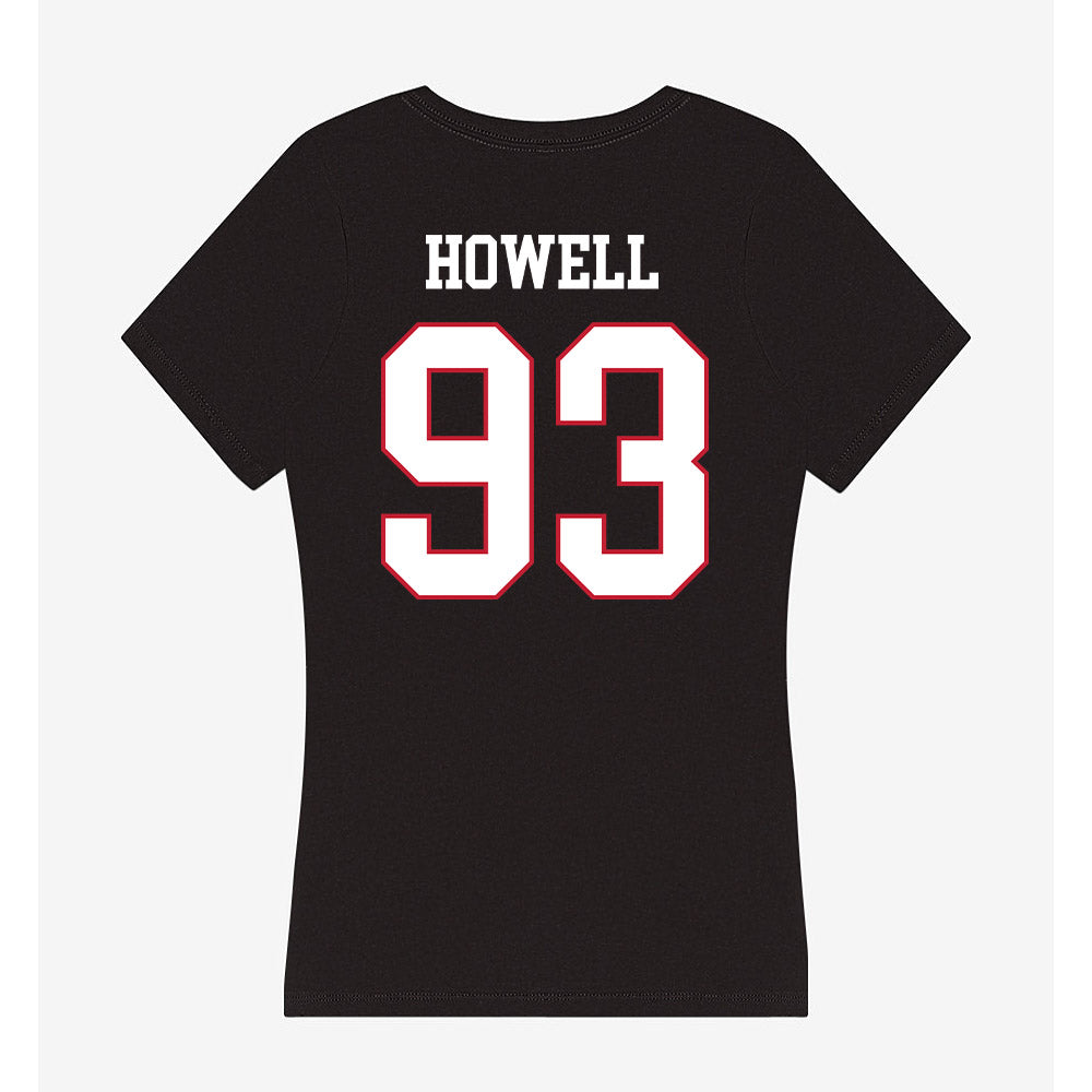 Miami of Ohio - NCAA Football : Logan Howell - Women's V-Neck T-Shirt-1