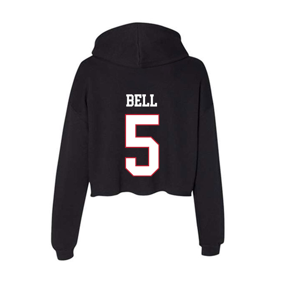 Miami of Ohio - NCAA Football : Devin Bell - Women's Crop Fleece Hooded Sweatshirt-1